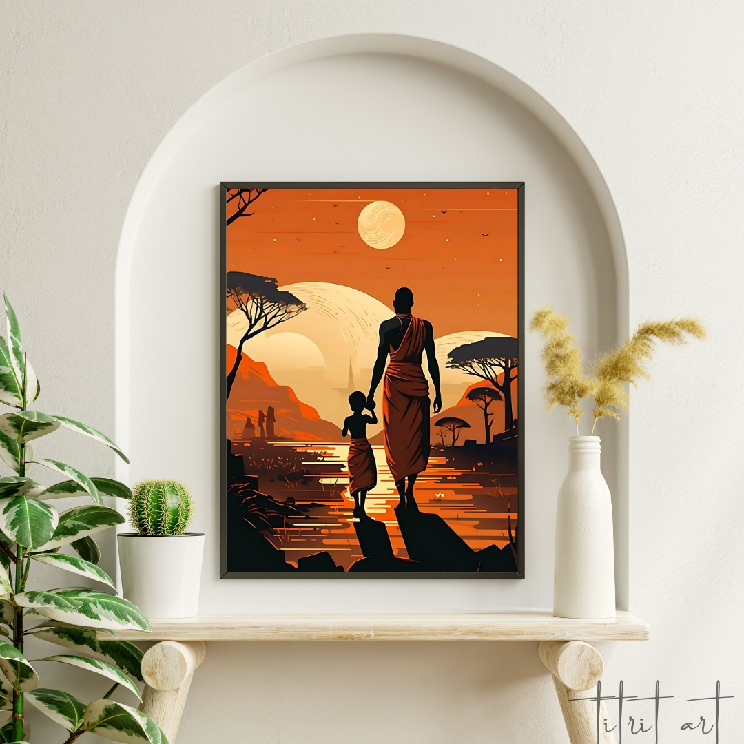 Tableau décoratif – Coucher de soleil africain