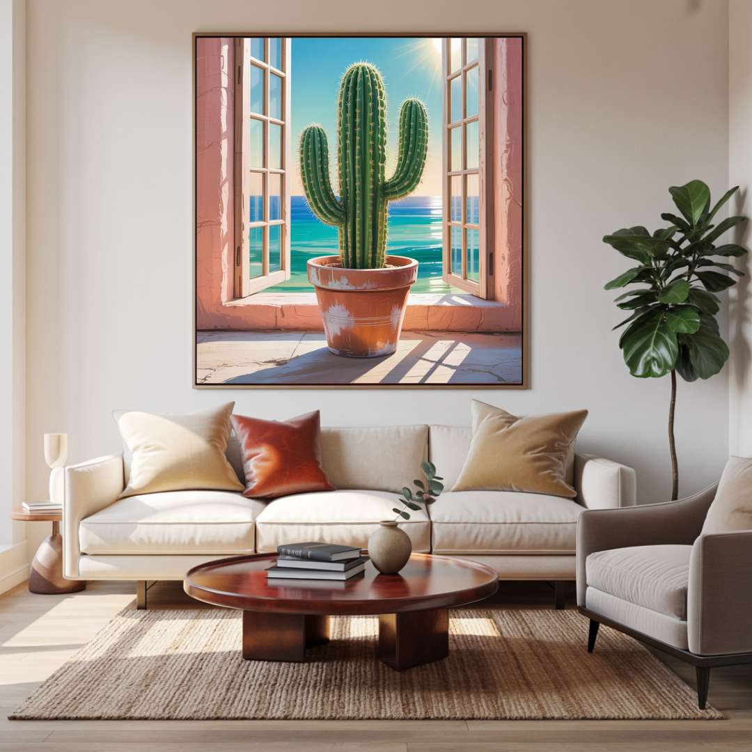Cactus Méditerranéen – Tableau Décoratif
