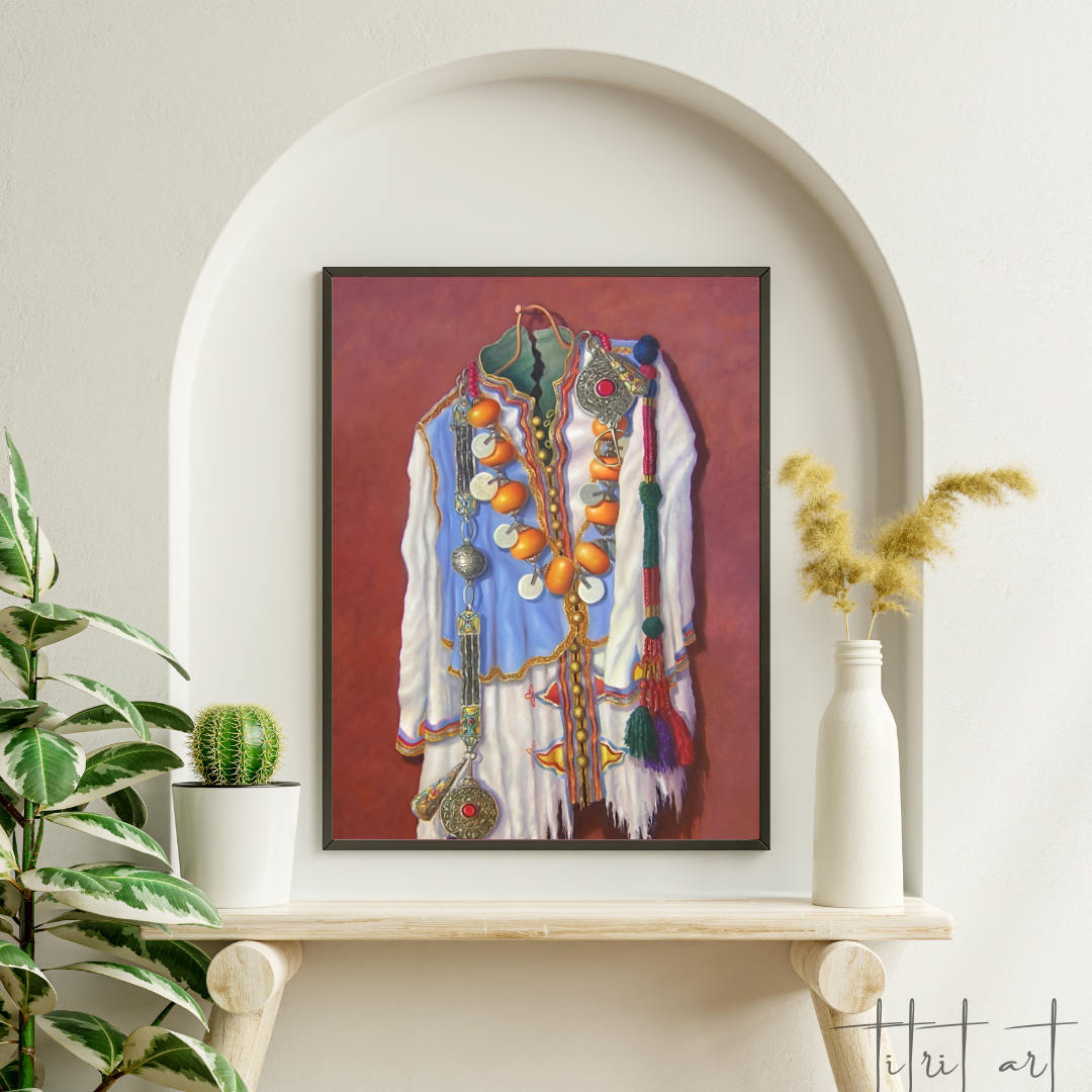 Tableau Tradition Amazigh – Costume & Bijoux Berbères