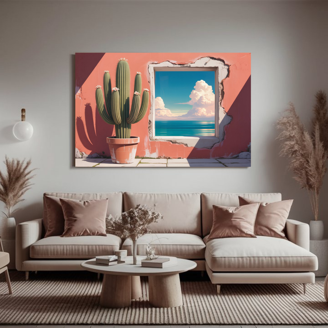 Évasion Méditerranéenne – Cactus & Vue sur Mer