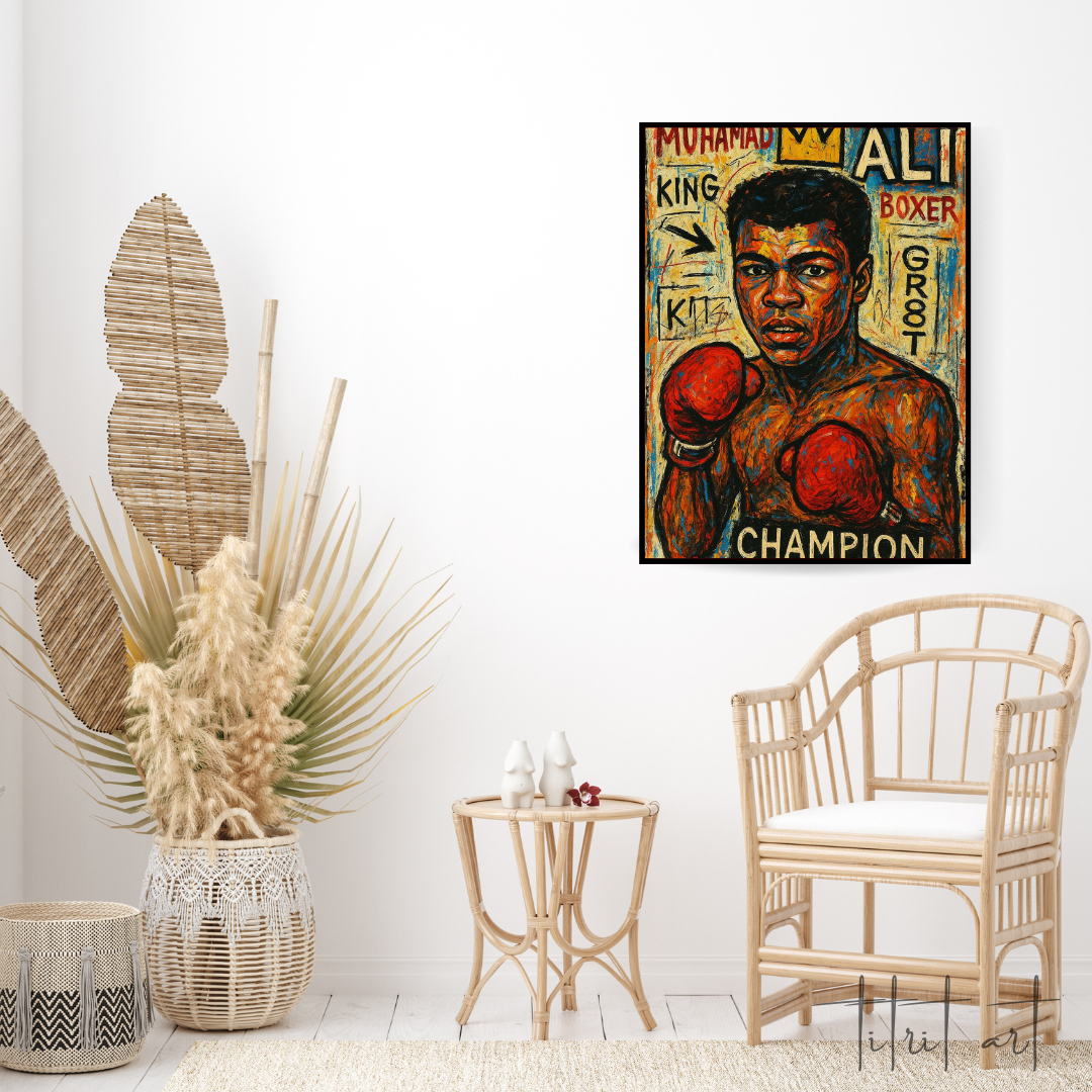 Portrait Artistique de Muhammad Ali – Le Roi du Ring