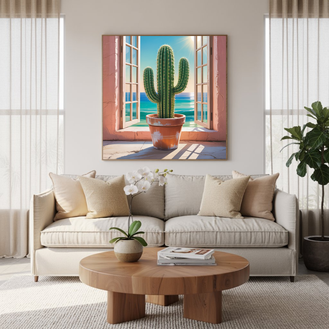Cactus Méditerranéen – Tableau Décoratif