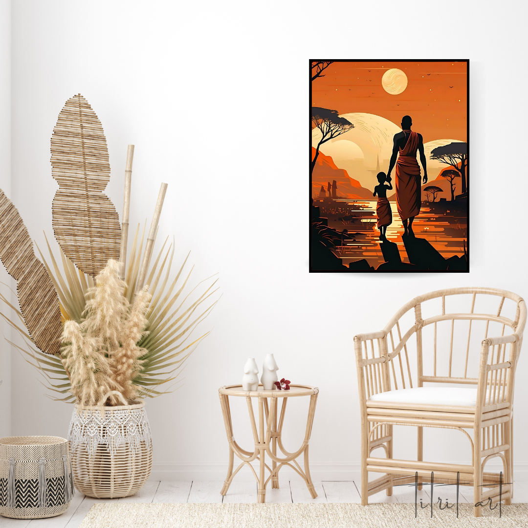Tableau décoratif – Coucher de soleil africain