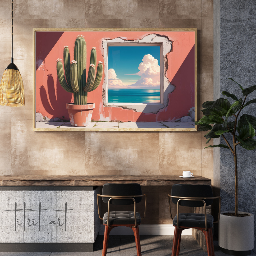 Évasion Méditerranéenne – Cactus & Vue sur Mer