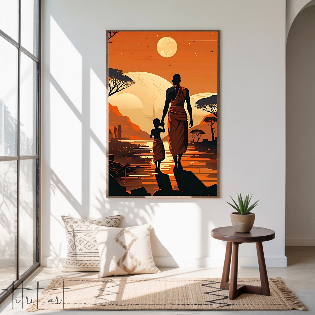 Tableau décoratif – Coucher de soleil africain