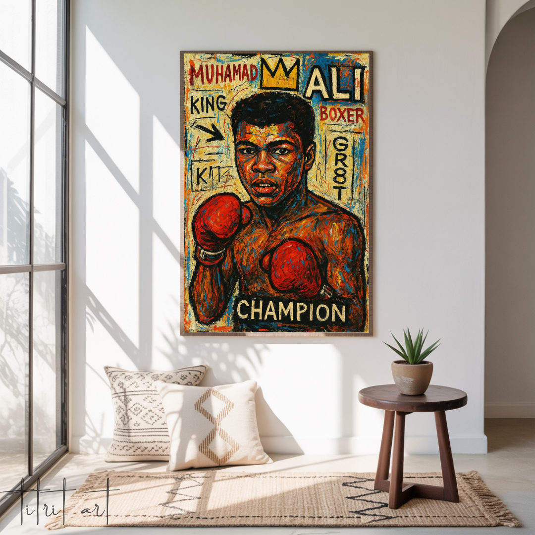 Portrait Artistique de Muhammad Ali – Le Roi du Ring