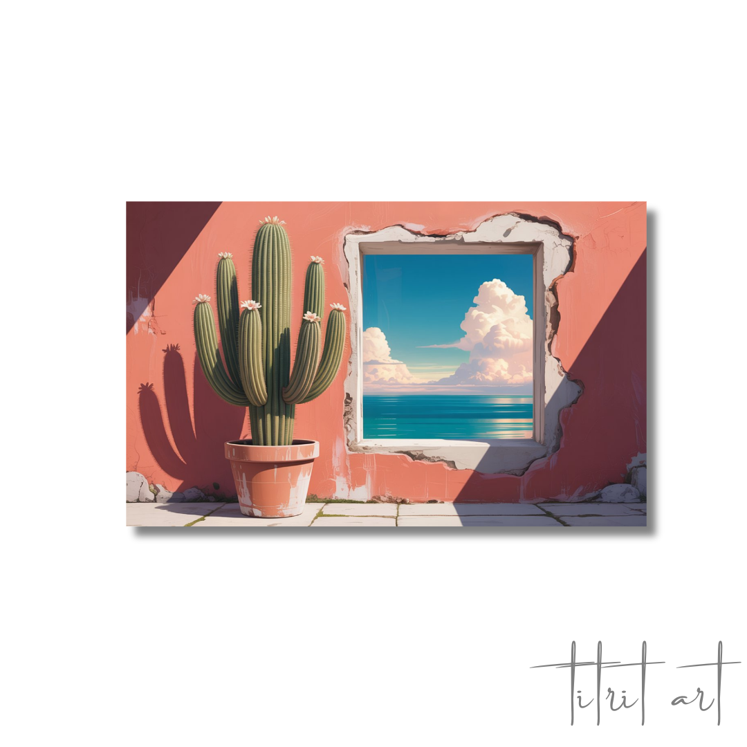 Évasion Méditerranéenne – Cactus & Vue sur Mer