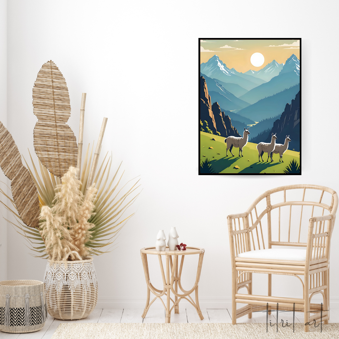 Lamas dans les Montagnes – Sérénité Alpine