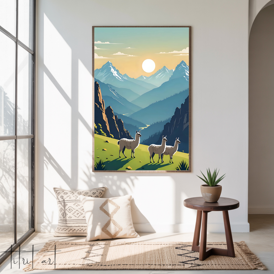 Lamas dans les Montagnes – Sérénité Alpine