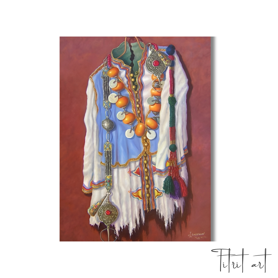 Tableau Tradition Amazigh – Costume & Bijoux Berbères