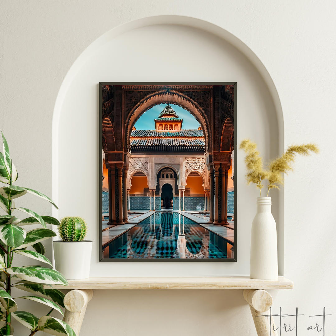 Affiche Murale Patio Marocain – Architecture Andalouse