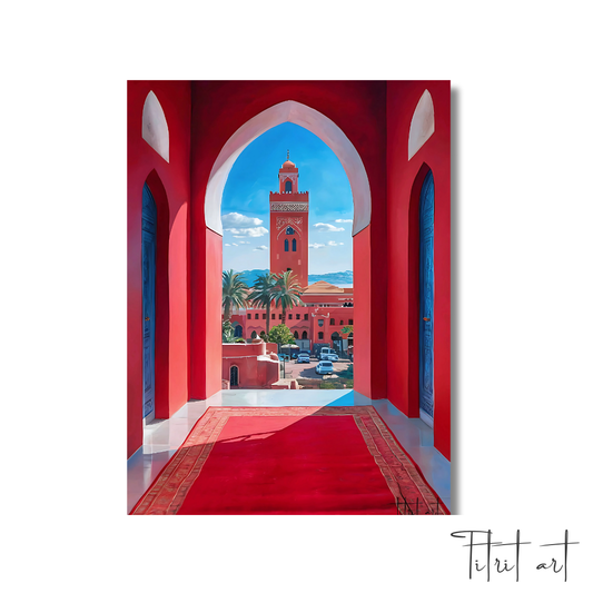 Tableau Marrakech - Vue sur la Koutoubia