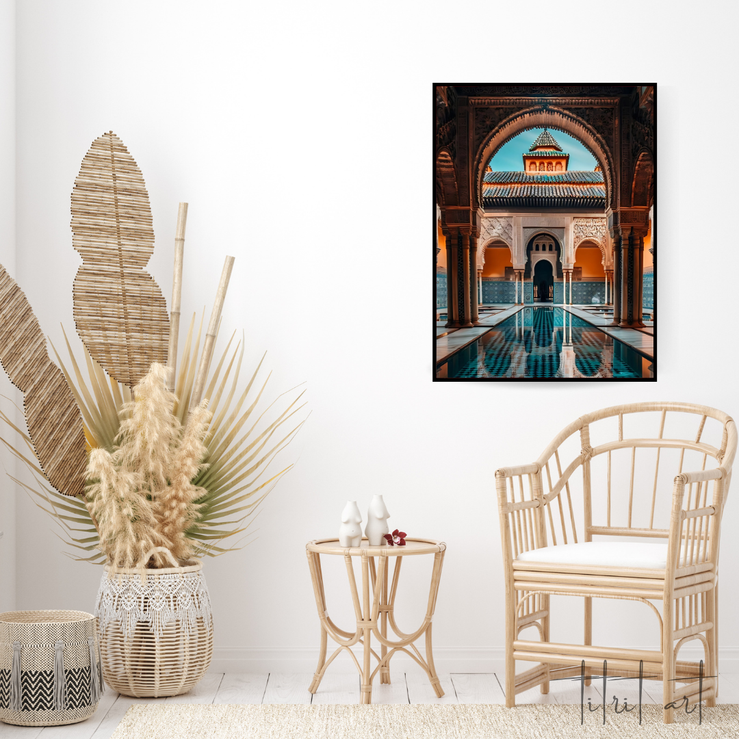 Affiche Murale Patio Marocain – Architecture Andalouse