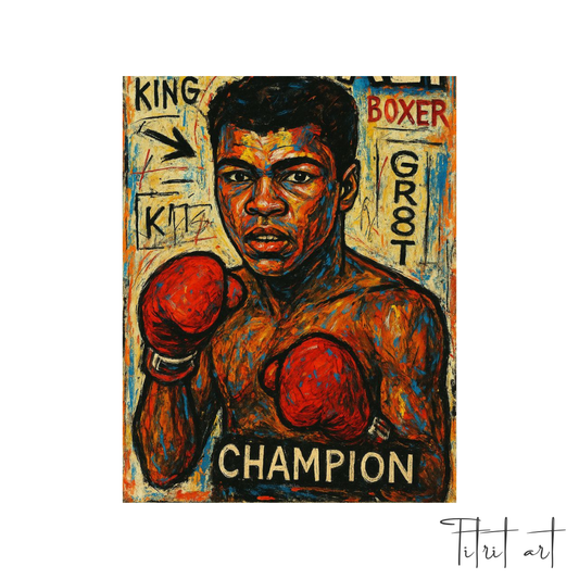 Portrait Artistique de Muhammad Ali – Le Roi du Ring