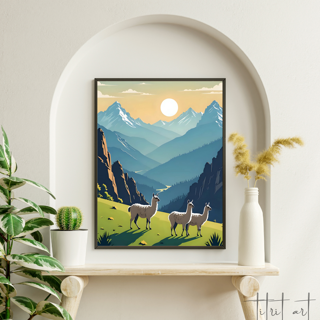 Lamas dans les Montagnes – Sérénité Alpine