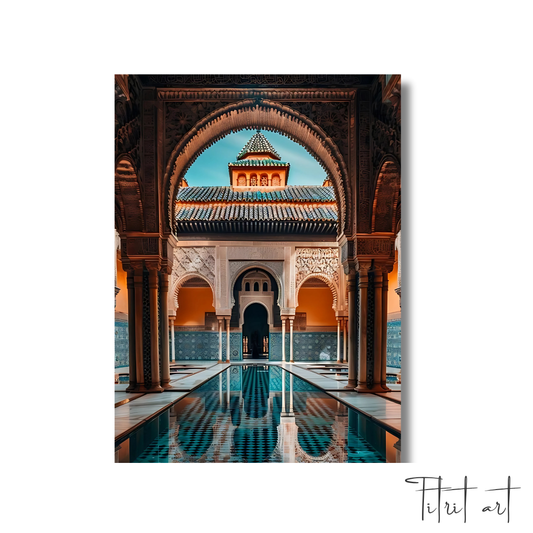 Affiche Murale Patio Marocain – Architecture Andalouse