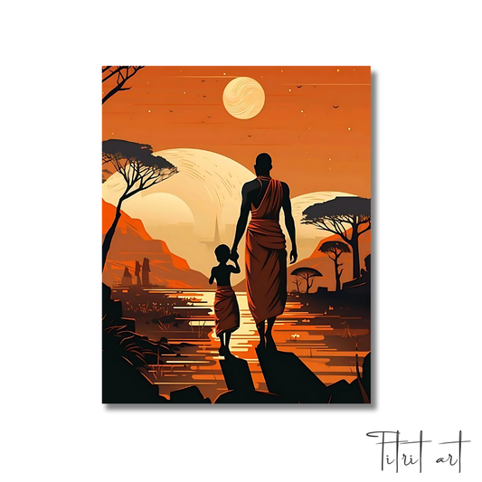 Tableau décoratif – Coucher de soleil africain