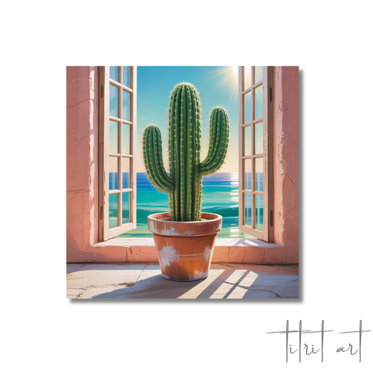 Cactus Méditerranéen – Tableau Décoratif